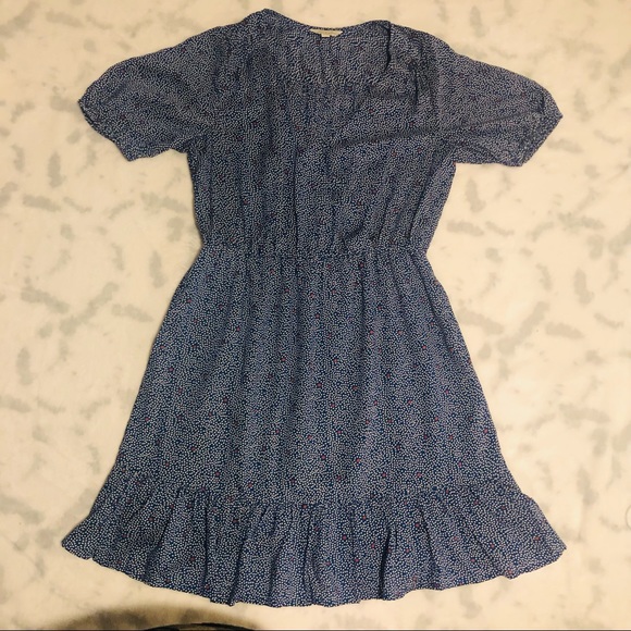 Lucky Brand 🍀 Wrap dress with Polka Dots. Size:(SP) Color: Blue/white/ Red . - Picture 5 of 10